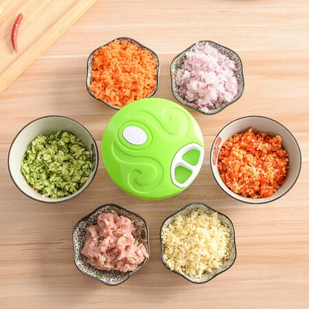 Manual Garlic Grinder Chopper Meat Cutter , Hand Pull Chop Chopper Manual Food Processor