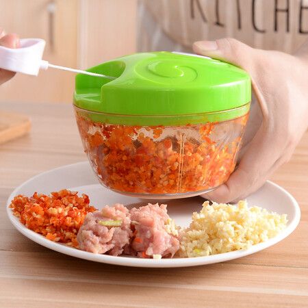 Manual Garlic Grinder Chopper Meat Cutter , Hand Pull Chop Chopper Manual Food Processor