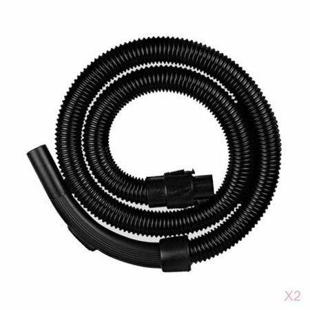 Universal Vacuum Cleaner Hose Extension Threaded Accessories 1.85m Long Black Hose for Vacuums