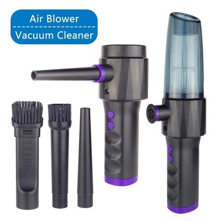 Wireless Air Duster for Computer Compressed Air Fan & Vacuum Cleaner Rechargeable Portable Car Home PC Keyboard Cleaner