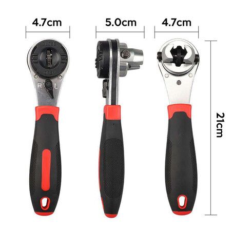 Multifunctional Adjustable Universal Key Torque Spanner Plumbing Auto 6-22mm Ratchet Wrench Multitool Repairing Tool Eco-friendly Plastics Material