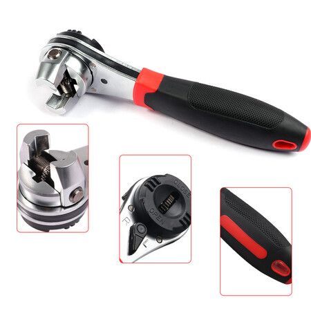 Multifunctional Adjustable Universal Key Torque Spanner Plumbing Auto 6-22mm Ratchet Wrench Multitool Repairing Tool Eco-friendly Plastics Material