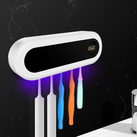 Bathroom Electric 99.9% UV Disinfection Toothbrush Holder Sterilizer Lamp Power Family Instrument Plastic Class Material Origin