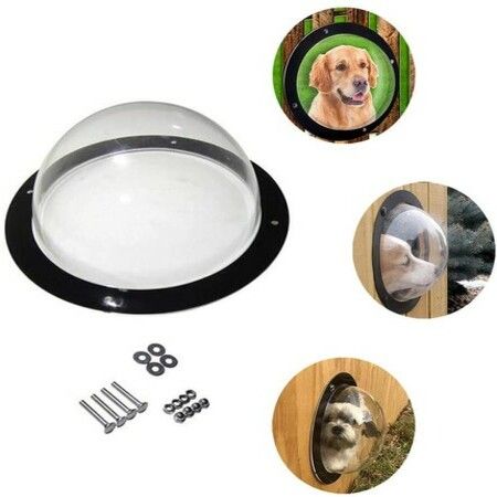 Pet Peek Fence Bubble Window For Dogs Durable Acrylic Dome Fence Window