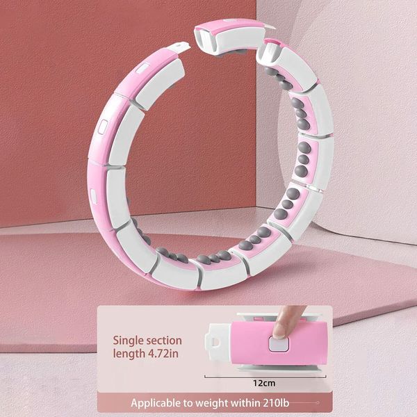 Smart Weighted Hula Hoops for Adults Weight Loss Plus Size with Counter, 2 in 1 Abdomen Fitness Weighted Massage Weight Loss Hoola Hoops