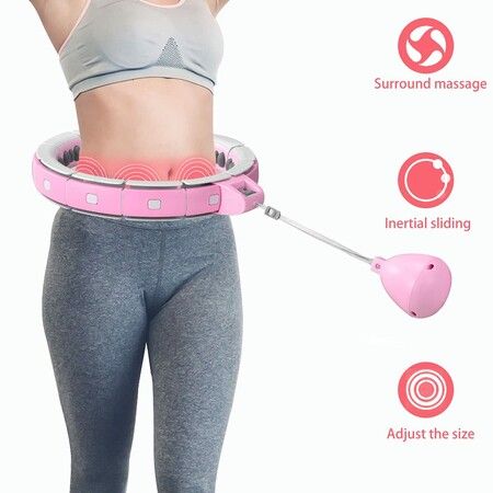 Smart Weighted Hula Hoops for Adults Weight Loss Plus Size with Counter, 2 in 1 Abdomen Fitness Weighted Massage Weight Loss Hoola Hoops