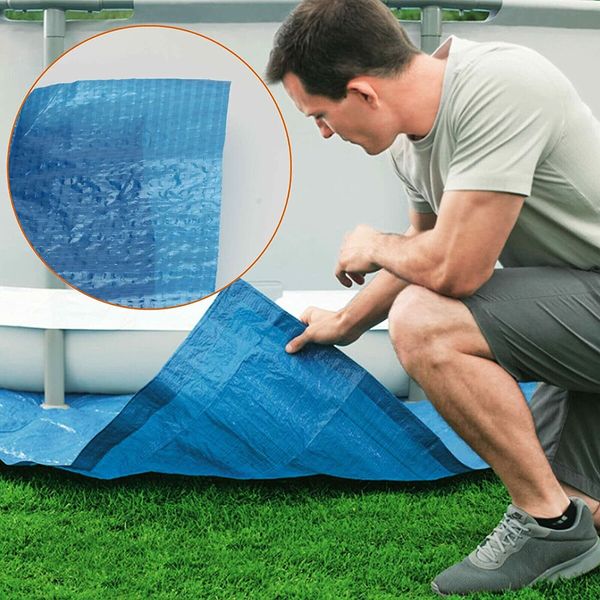 Swimming Pool Ground Cloths Waterproof Covers,Dust Proof Paint Tarp and Paint Plastic Drop Cloth,Supply All Purpose PES (274 x 274 cm)