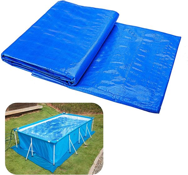 Swimming Pool Ground Cloths Waterproof Covers,Dust Proof Paint Tarp and Paint Plastic Drop Cloth,Supply All Purpose PES (274 x 274 cm)