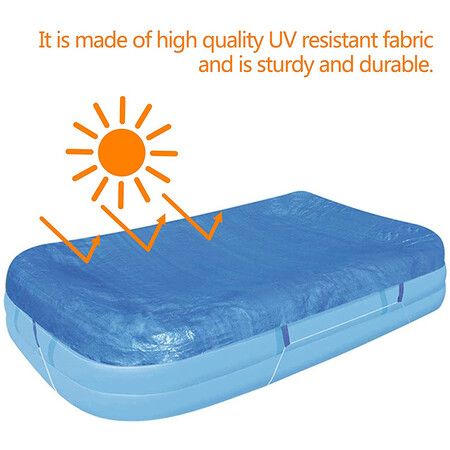 Pool Cover Swimming Paddling Pool Solar Cover for Bestway 58319 (262 x 175cm)