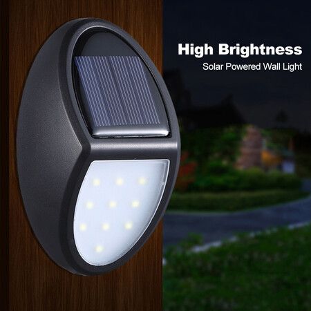 10LED Solar Light Wall Lamp IP65 Water-resistant Outdoor Lighting for Yard Garden Courtyard