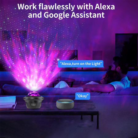 Projector Light USB Remote Control Starry Sky Projector Lamp LED Music Projection Night Lamp