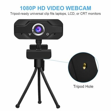 1080P Web Cam HD Camera Webcam with Mic Microphone for Computer PC Laptop Notebook