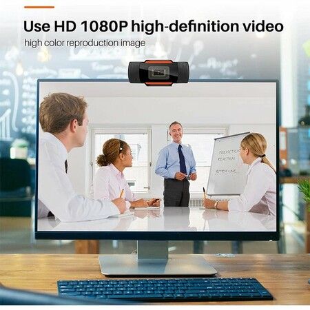 Webcam with Microphone, 1080P Full HD Webcam Streaming Computer Web Camera for Video Calling Conferencing Recording, USB Webcams for PC Laptop Desktop