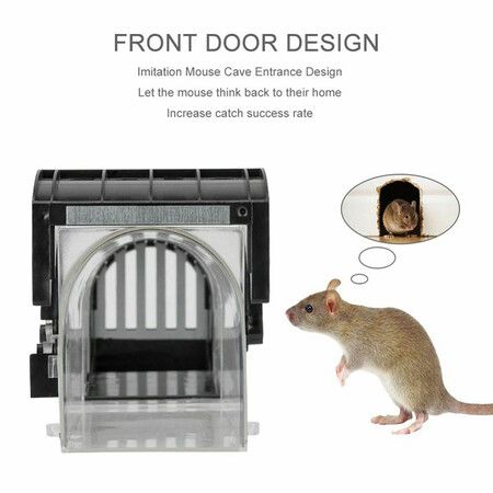 Smart Self-locking Mousetrap Safe Firm Transparent Household Mouse Catcher Plastic Reusable Humane Indoor Outdoor Rat Trap