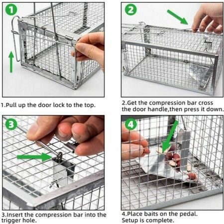 Humane Rat Trap, Chipmunk Rodent Trap That Work for Indoor and Outdoor