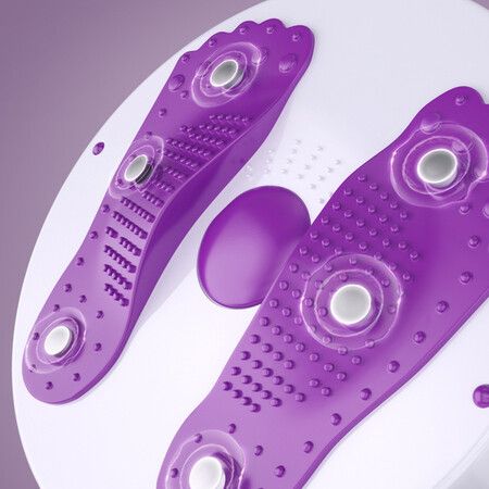 Household Twisting Disk Magnetic Massage Fitness Thin Waist Equipment Mute Belt Drawstring Turntable Portable Abdomen Machine Purple