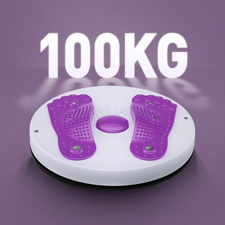 Household Twisting Disk Magnetic Massage Fitness Thin Waist Equipment Mute Belt Drawstring Turntable Portable Abdomen Machine Purple