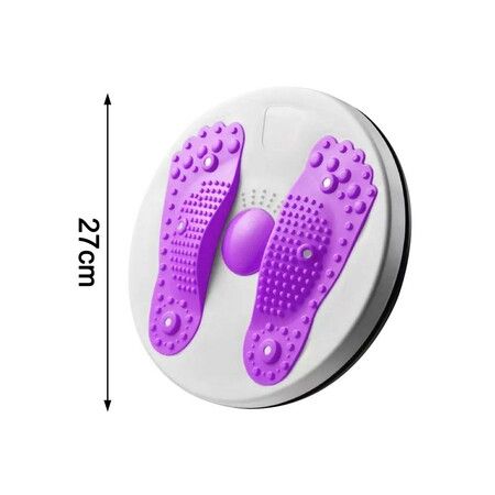 Household Twisting Disk Magnetic Massage Fitness Thin Waist Equipment Mute Belt Drawstring Turntable Portable Abdomen Machine Purple