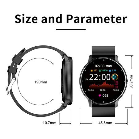 Smart Watch Smart Watch Fitness Tracker Pedometer with Blood Pressure and Blood Oxygen Heart Rate Monitor Ladies Smart Watch for iOS Android Smart Watch