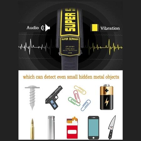 Small Handheld Metal Detector Security Wand Safety Bars, Security Scanner Detects Weapons,Knives,Screw