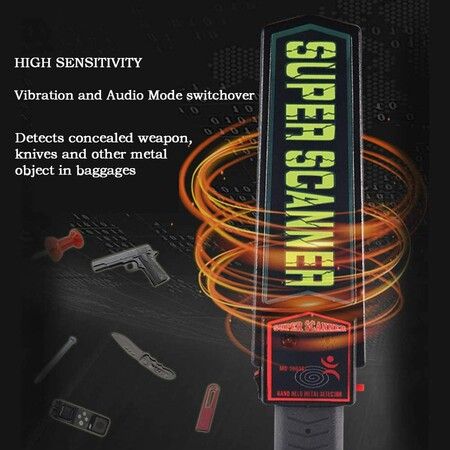 Small Handheld Metal Detector Security Wand Safety Bars, Security Scanner Detects Weapons,Knives,Screw
