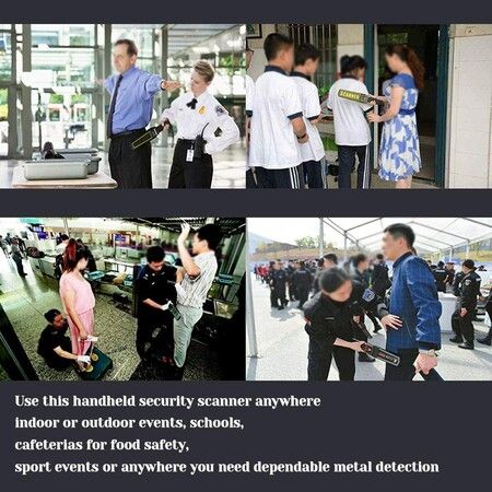 Small Handheld Metal Detector Security Wand Safety Bars, Security Scanner Detects Weapons,Knives,Screw