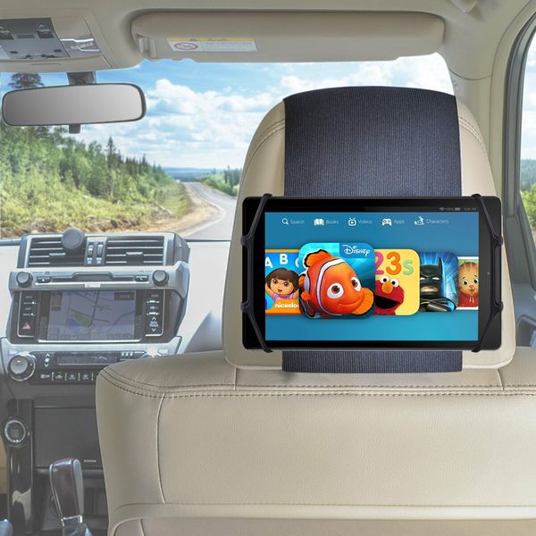 Car Headrest Holder Car Headrest Mount Silicon Holder for Game Machine Nintendo Switch and Other 7-10 Inch Fire Tablets