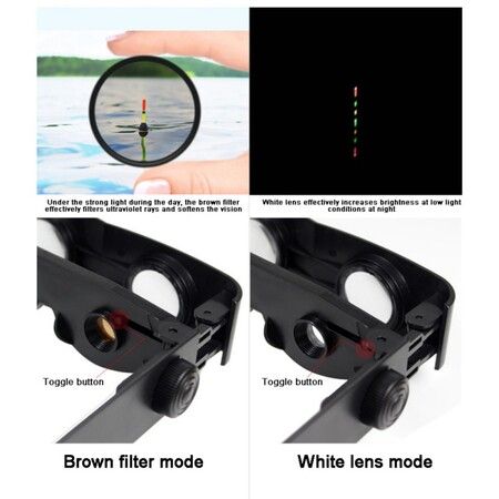 Outdoor HD Night Vision Fishing Glasses Eyewear Portable Fishing Telescope Glasses Googles High Power