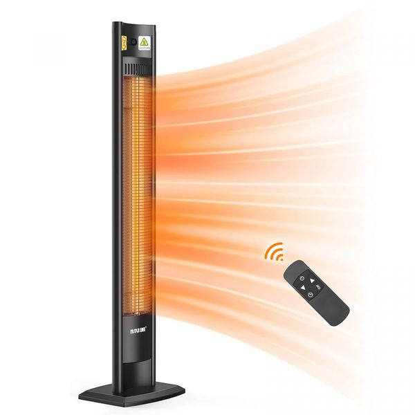 Maxkon Electric Heater Infrared Space Outdoor Indoor Patio Room Portable Energy Efficient Warmer Instant Carbon Fibre 2000W with Remote