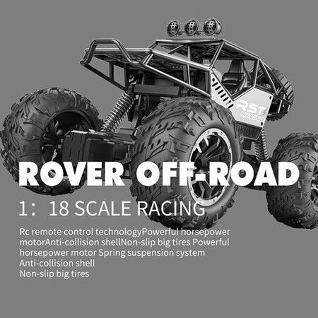 1:16 RC Car 4WD Remote Control Vehicle With LED Lights