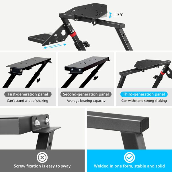 Sim Racing Wheel Stand Foldable Simulator Steering Mount Gaming Accessories for Thrustmaster Logitech