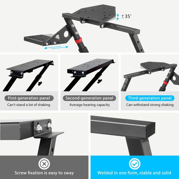 Sim Racing Wheel Stand Simulator Steering Mount Foldable Gaming Accessories for Logitech Thrustmaster 