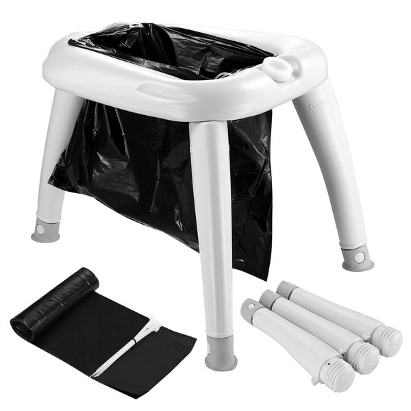 Portable Camping Toilet Seat Folding Travel Porta Potty Chair with Bags 