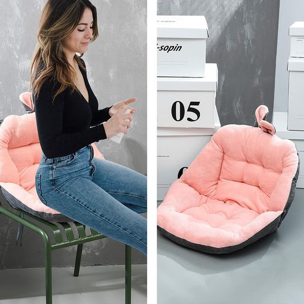 Velvet Seat Cushion Kawaii Rocking Chair Cushion Office Chair Backrest Lazy Sofa