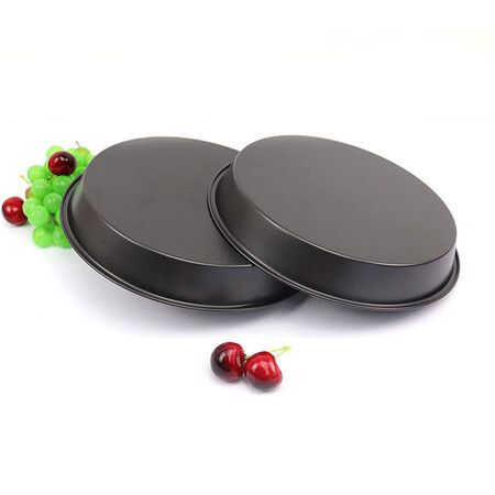 Metal Pizza Plate For Oven Round Bake model Pizza Shop Diy Baking Tools Non-stick Cake Chassis Bakeware Pans (23cm/9inch)