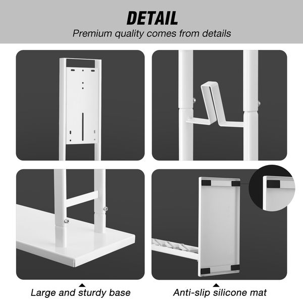 Vacuum Stand Rack Freestanding Cleaner Storage Bracket Holder Accessory for Dyson Organiser V7 V8 V10 V11 for Xiaomi Dreame White