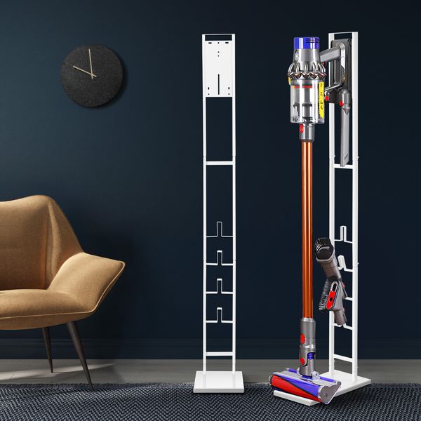 Vacuum Stand Rack Freestanding Cleaner Storage Bracket Holder Accessory for Dyson Organiser V7 V8 V10 V11 for Xiaomi Dreame White