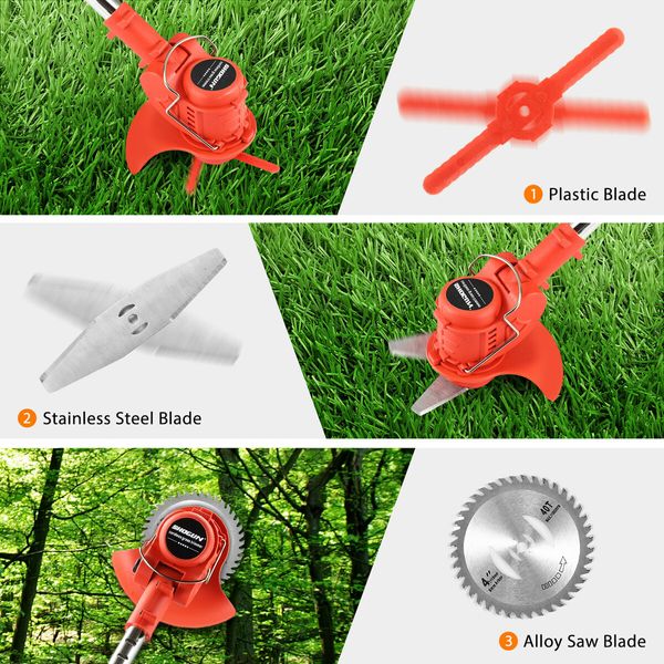 Blade Cutter Mowing Lawn Cutting Grass Replace for Cordless Grass Trimmer Strimmer Blades 32pcs