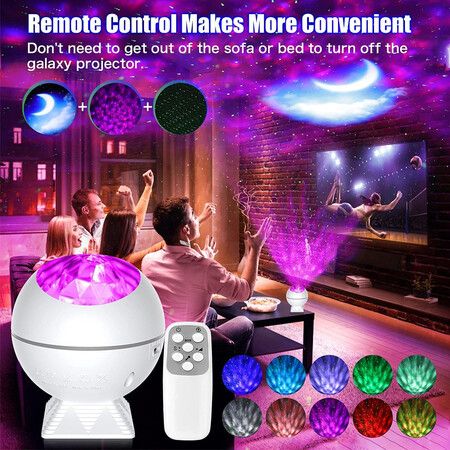 Star Projector, LED Galaxy Lamp for Bedroom, Starry Night Light for Kids or Adults, Starlight with Voice Control