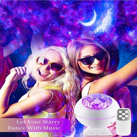 Star Projector, LED Galaxy Lamp for Bedroom, Starry Night Light for Kids or Adults, Starlight with Voice Control