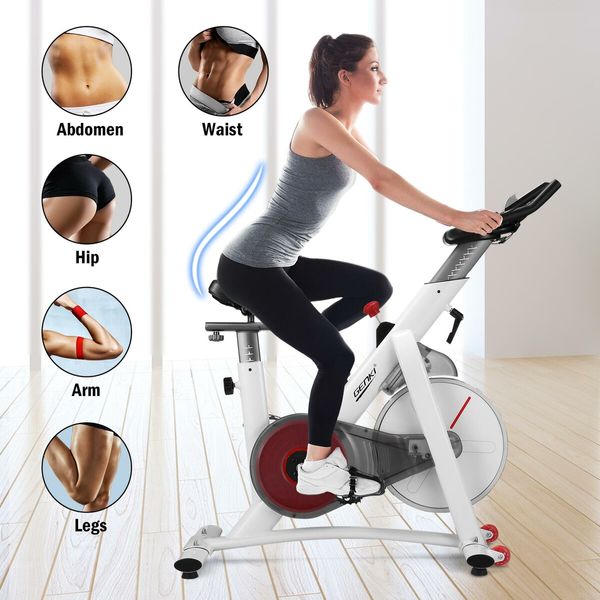 Genki Exercise Magnetic Spin Bike Home Cycling Bicycle Belt Drive Fitness Equipment Resistance Bluetooth App FitShow