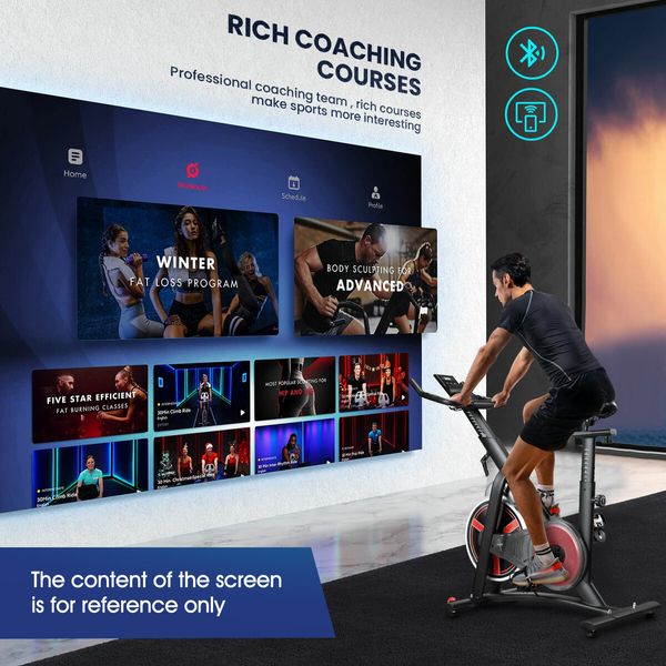 Genki Exercise Spin Magnetic Bike Indoor Stationary Bicycle Belt Drive Fitness Machine Resistance Bluetooth App FitShow