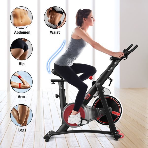 Genki Exercise Spin Magnetic Bike Indoor Stationary Bicycle Belt Drive Fitness Machine Resistance Bluetooth App FitShow