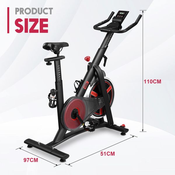 Genki Exercise Spin Magnetic Bike Indoor Stationary Bicycle Belt Drive Fitness Machine Resistance Bluetooth App FitShow