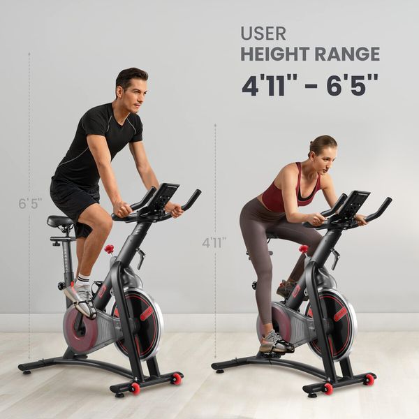 Genki Exercise Spin Magnetic Bike Indoor Stationary Bicycle Belt Drive Fitness Machine Resistance Bluetooth App FitShow