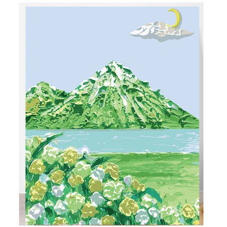 40X50CM DIY Painting by Numbers for Beginners on Canvas, assemble frame Color by Number Art Kits