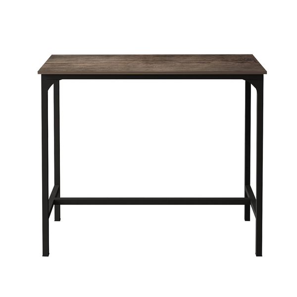 Rectangular Narrow High Bar Table Pub Kitchen Dining Metal Frame Wood Top 100x40x100CM