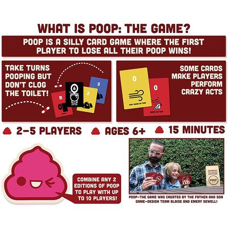 Poop: Card Games for Adults, Teens And Kids (2-5 Players)