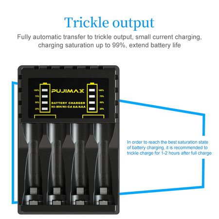 Electric Battery Charger 4 slots smart fast charger with led for rechargeable aa/aaa ni-mh/ni-cd batteries