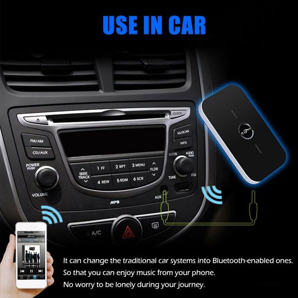 2 in 1 Wireless Bluetooth Transmitter Adapter Compatible with TV, PC, CD, Speaker, iPhone, iPod, Tablets, Car Stereo